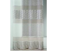 Home Maison HM6983298 Voilage à Fines/Epaisses Rayures Horizontales Organza Polyester Naturel 140 x 240 cm
