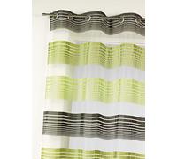 Home Maison HM6989305 Voilage à Fines Rayures Horizontales Organza Polyester Bambou 140 x 240 cm