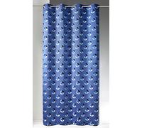 Home Maison - Rideau en Jacquard à Imprimés Rosace - Polyester - Motif Fantaisie - Prêt-à-Poser avec 8 Œillets Argentés - Adapté Salon et Chambre - 140 x 260 cm - Prune