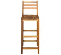 HOME-MARKET - Lot de 2 Chaises de Bar - Tabourets Hauts - Bois d'acacia solide FR9289