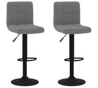 HOME-MARKET - Lot de 2 Chaises de Bar - Tabourets Hauts - Gris foncé Velours FR7472