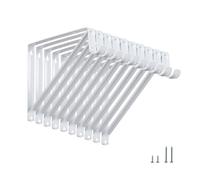 HOME MASTER HARDWARE Lot de 10 supports muraux robustes pour étagère - Blanc - Avec vis