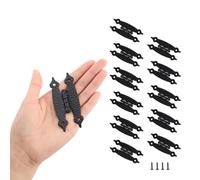 HOME MASTER HARDWARE Lot de 12 charnières d'armoire Hammercraft - Cadre frontal encastré - Charnières en H avec vis - Noir