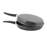 Home Poêle à Omelette, Antiadhérente, Pierre, Noir/Argent, 24 cm