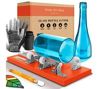 Home Pro Shop Coupe Verre Circulaire - Outil Coupe Verre pour Loisirs Créatifs - Outil Découpe Verre pour Bouteilles de Vin ou de Bière - Kit Complet avec Gants & Accessoires de Sécurité