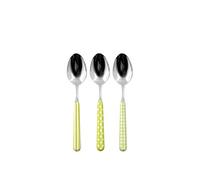 Home Provence Lot de 6 cuillères à café en Acier Inoxydable, Motif Vert