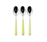 Home Provence Lot de 6 cuillères à Soupe en Acier Inoxydable, décoration Verte