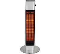 HOME® Radiateur infrarouge | 1200W. Radiateur infrarouge pour terrasse, compact, électrique, avec élément chauffant en carbone, résistant aux projections d'eau (IP55) | Mini radiateur d'appoint, noir,