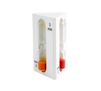 Home Sablier 1 - 3-5 Minutes, Bois, Blanc, 5 x 5 x 9 cm