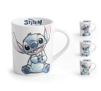 Home - Stitch Sketch Lot de 6 tasses en porcelaine décorée, 33 cl