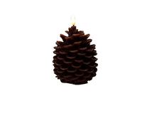Home & Styling Collection Koopman International B.V - Bougie LED Pomme DE PIN 6H 10X10X13CM Marron