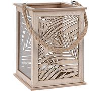 Home Styling Collection Leaf Design Lanterne - Lanterne pour Une Bougie, 18x26 cm