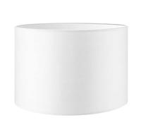 Home Sweet Home Abat-jour en tissu - D.30 x H.20 cm - Blanc - E27/E14 - pour lampe de table, lampadaire et suspension