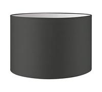 Home Sweet Home Abat-jour en tissu - D.30 x H.20 cm - Gris foncé - E27/E14 - pour lampe de table, lampadaire et suspension
