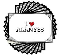 Home Sweet Home Decor Bumper Citation | I Love Alanyss Autocollant en vinyle durable facile à appliquer rapidement (12 x 18 cm)