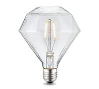 Home Sweet Home Edison Vintage E27 | source lumineuse LED filament Diamond | D95 Deco lampe LED | Clair | Dimmable | 4W 350lm 3000K | lumière blanc chaud