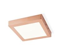 Home Sweet Home Moderne Plafonnier LED Ska | Carré | 22/22/3.6cm | Cuivre | lampe de plafond en métal | LED intégré | 15W | 1500lm | 3000k | lumière blanc chaud