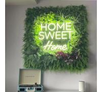 Home Sweet Home Signes de néon pour décor mural Art mural de néon Lumières LED acryliques avec chaîne suspendue Lumière pour décor de chambre Homme Cave Bar Pub diplômé 5V USB