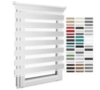 Home Vision Store Enrouleur Jour Nuit à percer sur Mesure Hauteur 120-220cm | Largeur 30-129 cm, Store intérieur Jour Nuit tamisant occultant Design Moderne, 20 Couleurs