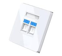 Home Wiring Plaque murale type 86 Communication double trou | Panneau modulaire encastré pour finition de prise téléphonique
