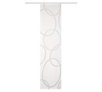 HOME WOHNIDEEN 84990 Rideau Coulissant PINALO Structure Lin Motif Scherli 245 x 60 cm (Hauteur x Largeur) Couleur : Gris