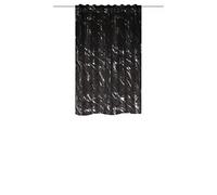 HOME WOHNIDEEN 85153 Force Rideau occultant avec imprimé argenté Motif marbre et Ruban combiné 145 x 140 cm