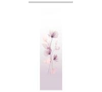 HOME WOHNIDEEN BEREKUA Rideau Coulissant Aspect Soie - Impression numérique Fleurs 245 x 60 cm, avec Accessoires, Couleur : Lilas, Dimensions : 245 x 60 cm, Nombre : 1