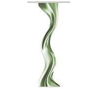 HOME WOHNIDEEN Rideau Coulissant Oakley Aspect Soie - Impression numérique - Vagues - 245 x 60 cm - avec Accessoires - Couleur : Vert - Dimensions : 245 x 60 cm - Nombre : 1