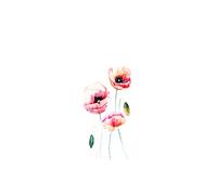 HOME WOHNIDEEN VALMUE 84127 Rideau Coulissant en Tissu d'ameublement Opaque Motif Fleurs Rouge 245 x 60 cm
