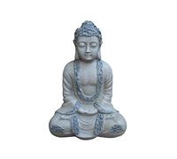 HOMEA 5DEJ1211 Statue Dessin Bouddha Assis Chip Fibre Stone 26 x 17,5 x 38 cm