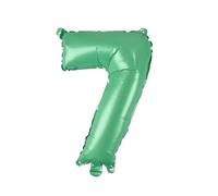 Homéa, Ballon Chiffre 7 Métallisé en Aluminium avec Paille H40 cm Multicolore