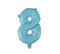 Homéa, Ballon Chiffre 8 Métallisé en Aluminium avec Paille H40 cm Multicolore