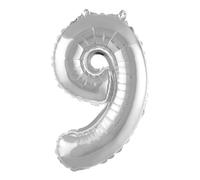 Paris Prix Ballon gonflable chiffre 9 - Argent