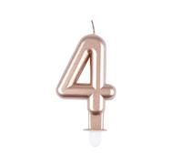 Paris Prix Bougie Anniversaire Chiffre 4 Rose Gold
