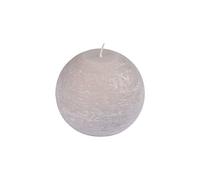 Homéa, Bougie Boule Ø10 x H9 cm Rustique Lin, Taupe