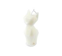 Homéa, Bougie Forme Chat 7 x 6 x H13 cm Arty Coloris Blanc