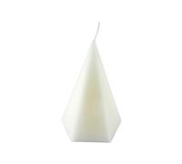 Homéa, Bougie Forme Pyramide 7,4 x 7,4 x H12 cm Arty Coloris Blanc