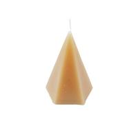 Homéa, Bougie Forme Pyramide 7,4 x 7,4 x H12 cm Arty Coloris Semoule