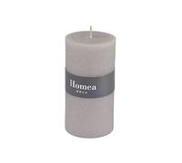 Homéa, Bougie Pilier Ø6,8 x H13 cm Rustique Coloris Lin