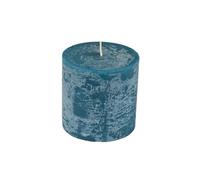 Homéa, Bougie Pilier D10 x H10 cm Rustique Coloris Bleu Paon