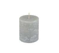 Homéa, Bougie Pilier D6,8 x H7,5 cm Rustique Coloris Gris