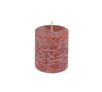 Bougie Pilier Déco Rustique 7cm Rose