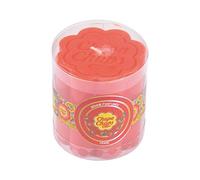 Homéa, Bougie Pilier Forme Fleur Chupa Chups Ø7 x H7,5 cm Parfum Fraise