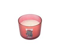 Homéa, Bougie Verrine 3 Mèches D11 x 8 cm Essentiel Parfum Fruits Rouges