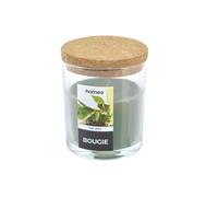 Homéa, Bougie Verrine avec Couvercle Liege D7 x 8,7 cm Essentiel Parfum The Vert