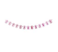 Homéa, Guirlande Lettre Happy Birthday en Carton 1,4M Boho Chat