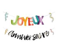 Homéa, Guirlande Lettre Joyeux Anniversaire en Carton 2,40M Happy Confettis