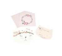 Homéa, Invitations Anniversaire Boho Chat avec Enveloppes - Set de 6