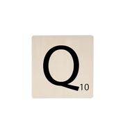 Homéa, Lettre Bois Déco Murale 15 x 15 cm "Q"