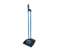 Homéa, Pelle Haute Repliable Plastique+Balai+Reservoir H88 cm Anthracite/Bleu Paon, Unique